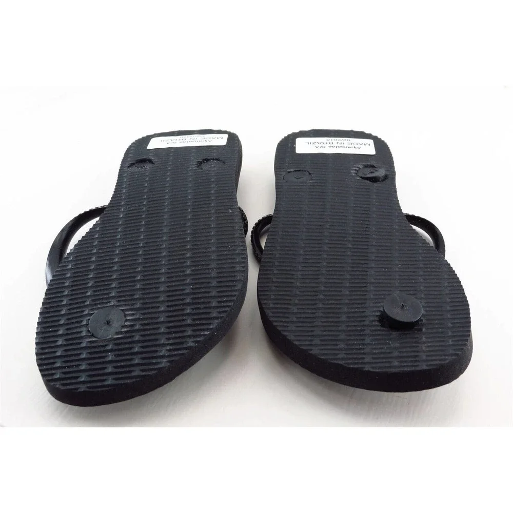 Havaianas Flip Flops Black Synthetic Toddler‎ Girls Size 13-1 Casual Sandals